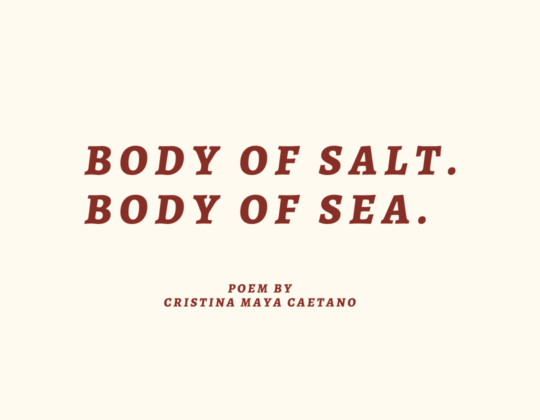 BODY OF SALT. BODY OF SEA.